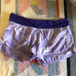 LuluLemon Purple Tie-dye Shorts